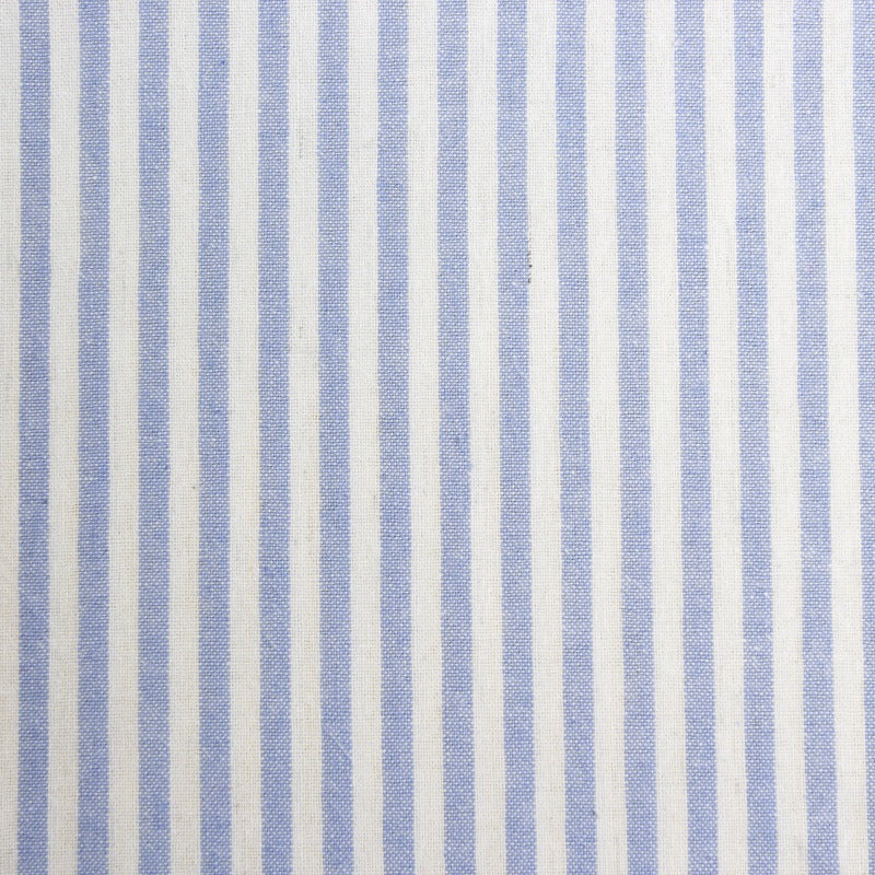 Washed Stripe Woven Cotton Fabric, Fine Stripes for Shirts & Crafts - Light Blue 1