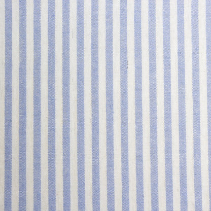 Washed Stripe Woven Cotton Fabric, Fine Stripes for Shirts & Crafts - Light Blue 1