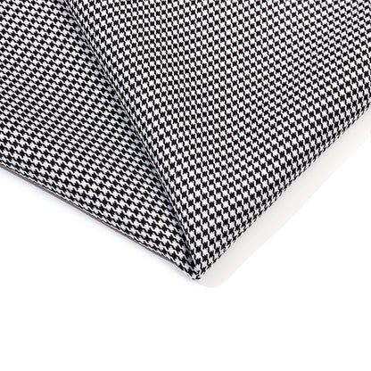 Houndstooth Stretch Fabric By The Yard | 3 Colors, 59" Wide, 2-Way Stretch for Sofa Covers & Jackets - Brown