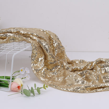 Mermaid Sequin Fabric, Shimmer, 49 in Wide - Light Gold