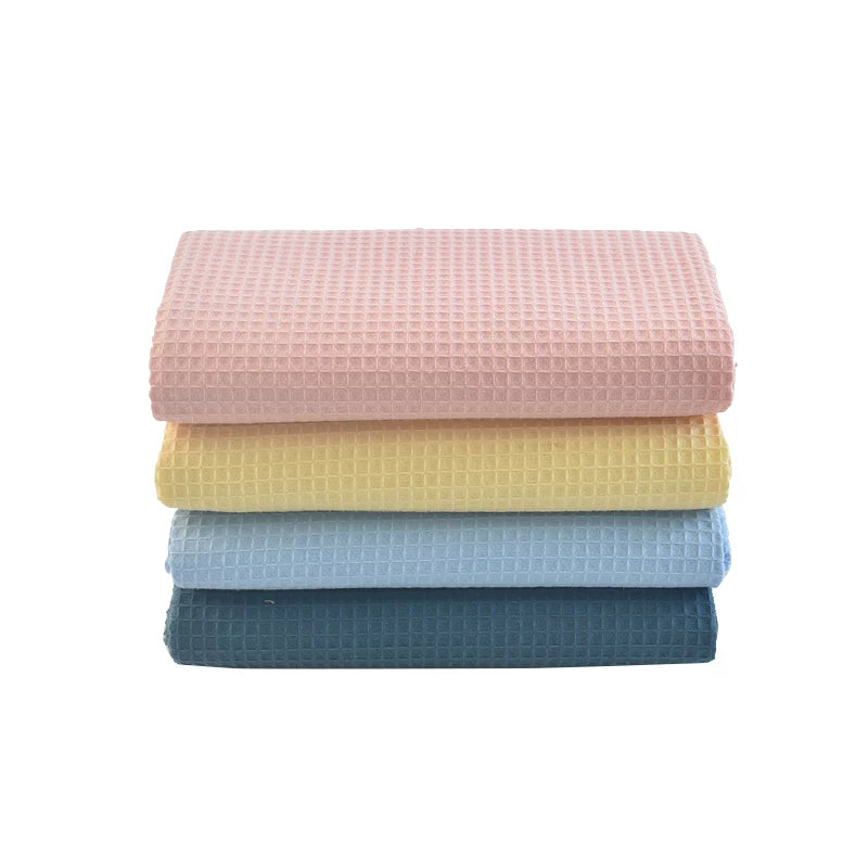 Cotton Waffle Fabric, Pure Solid, for Bathrobes, Pajamas & Home Textiles