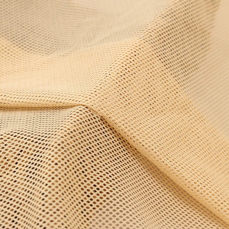 Dense Mesh Net Fabric, Mosquito & Lining, for Curtains, Linings & Baby Gloves - Cream Yellow