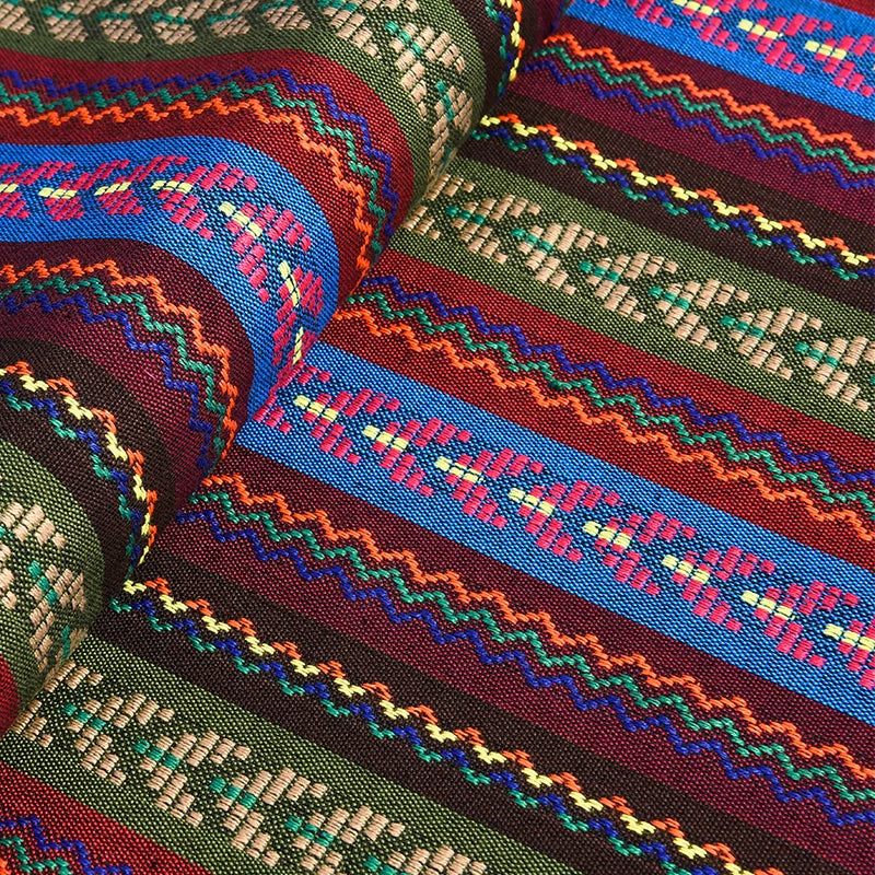 Ethnic Cotton Linen Tablecloth Fabric, Vintage Woven for Home Decor - 34#