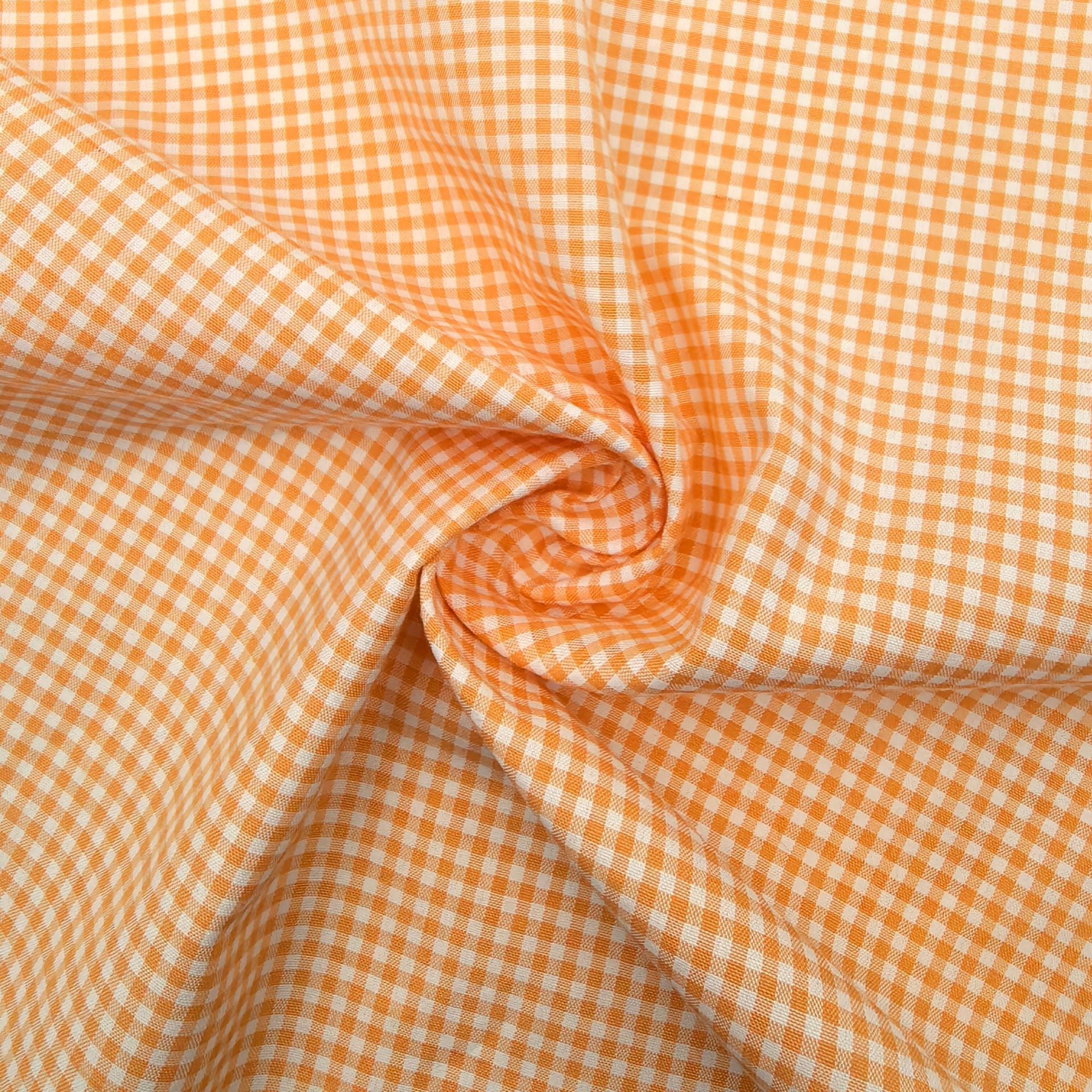2mm Gingham - Orange Yellow