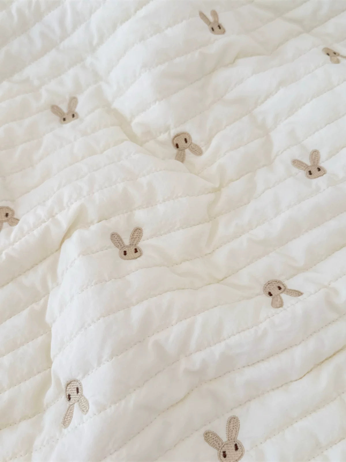 Quilted Polyester Bunny Fabric, for Toys & Bibs