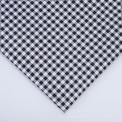 Check Polyester Fabric - Bags & Craft by the Yard - Black