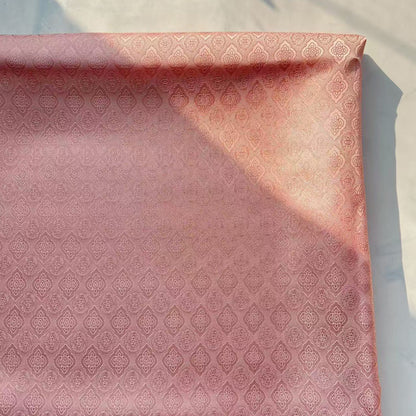 Rayon Polka Jacquard Fabric, for Hanfu & Dresses - Coral Pink