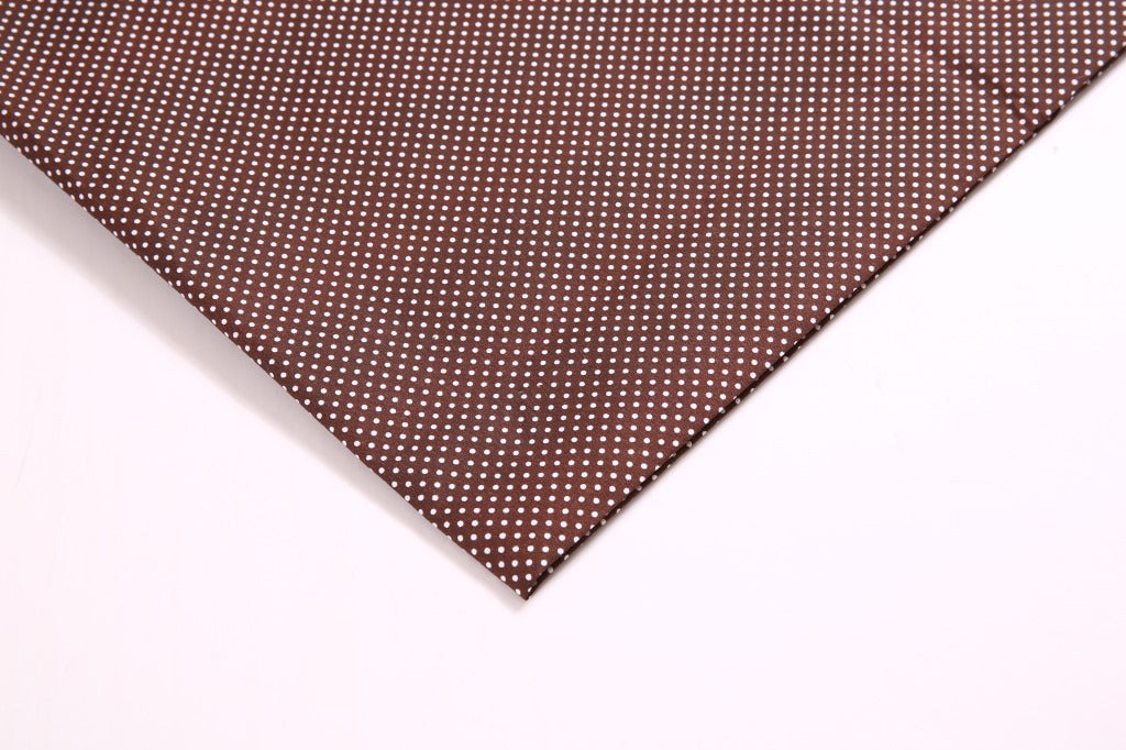 Floral Polyester Fabric - Craft & Craft by the Yard - Coffee Brown