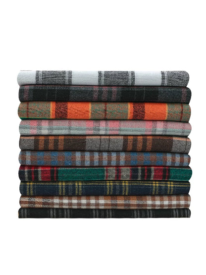 Brushed Plaid Shirt Fabric, Tartan Check, for Shirts, Skirts & JK Uniforms