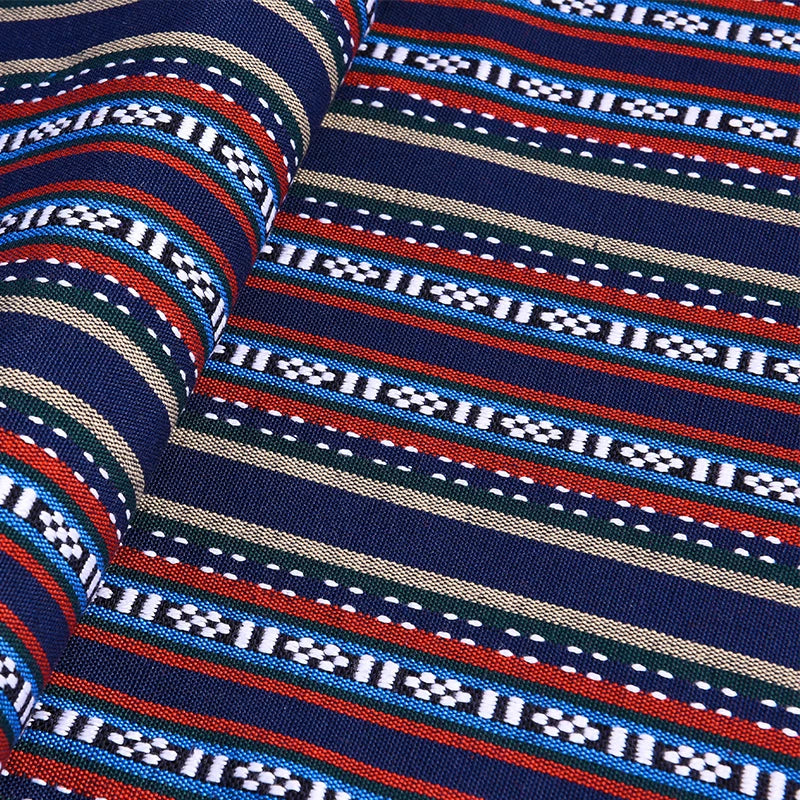 Ethnic Cotton Linen Tablecloth Fabric, Vintage Woven for Home Decor - 29#