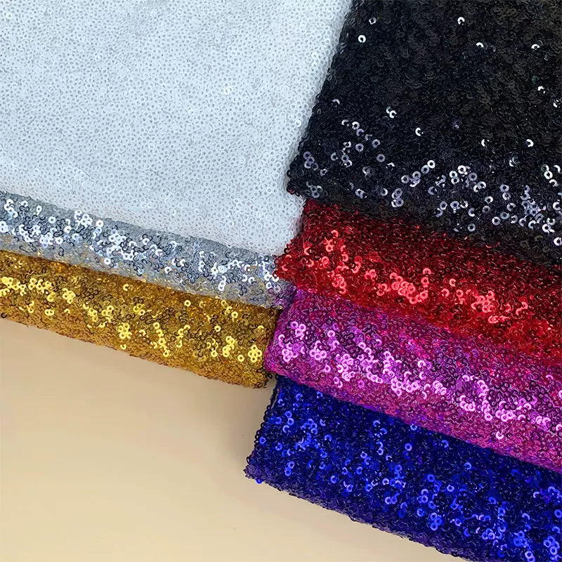 3mm Sequin Fabric, Shiny Polyester for Stage Costumes & Backdrops