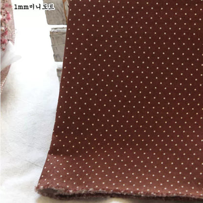 Cotton Linen Check Fabric, for Curtains & Cushions - Polka Dot