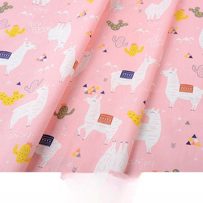 Baby Cartoon Print Cotton Twill Fabric, Cute Kids Cloth for Bedding & Apparel - Cute Alpaca
