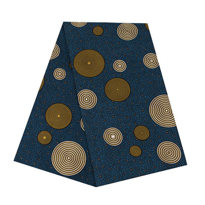 African Wax Print Fabric, Geometric Motif Polyester (3 Prints)