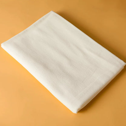 Washed Cotton Fabric, Pre-Dyed Solid for Embroidery & DIY Crafts - Natural White 1#