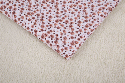 Polyester Orchid Print Fabric, for Hair Pieces & Crafts - Coffee