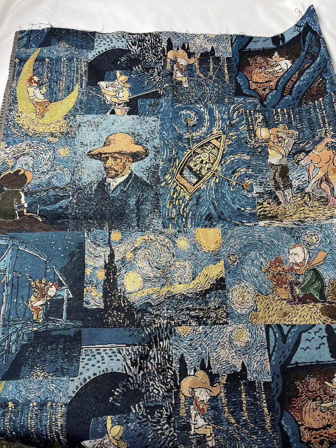 Oil-Painting Style Jacquard Fabric, Woven Cloth for Bags, Shoes & Decor - Oil Painting 2