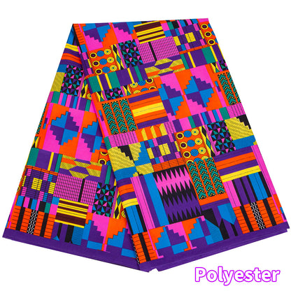 African Wax Print Fabric, Double-Sided Polyester (5 Prints)