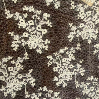 Diamond-Net Lace Trim Fabric, 120 g/m², 135 cm Wide, for Trim, Apparel & Craft - Apricot