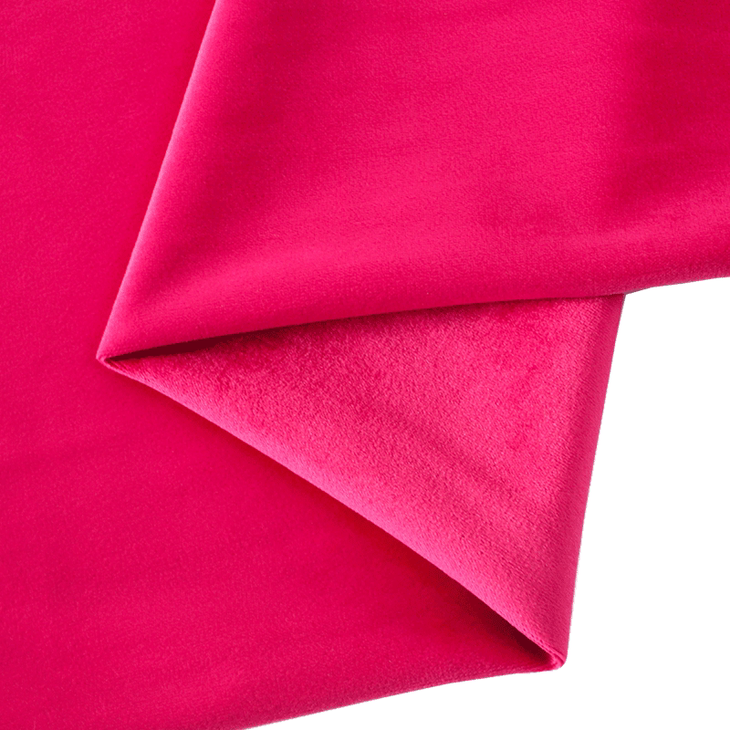 Thickened Velvet Fabric, 17 Colors for Sofa Covers, Curtains & Pillows - Rose Red