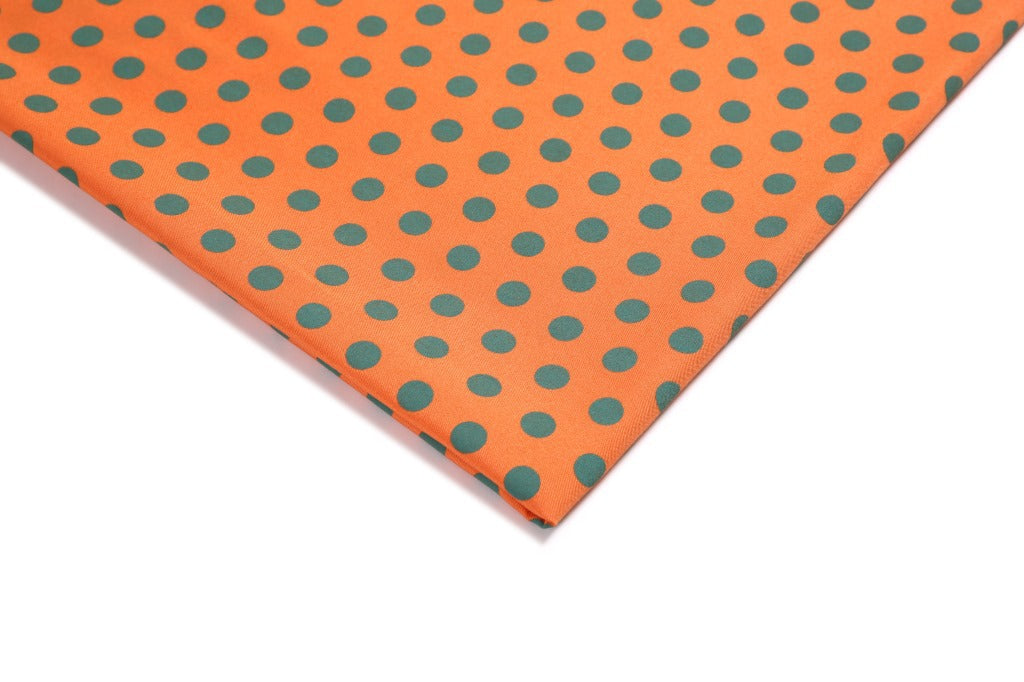 Diagonal Dot Polyester Fabric, Twill-Spot Cloth for Outdoor Apparel - Orange