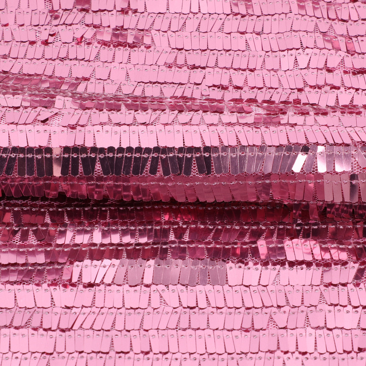 Sequin Embroidery Fabric By The Yard | 15 Colors, 49" Wide for Christmas Craft & Accessories - Rose Pink