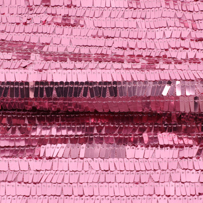 Sequin Embroidery Fabric By The Yard | 15 Colors, 49" Wide for Christmas Craft & Accessories - Rose Pink