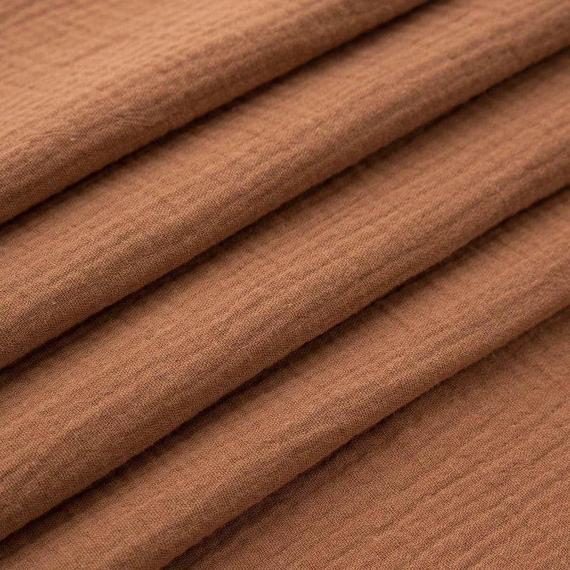 Cotton Double Gauze Fabric, for Baby & Nursery Sewing - Coffee