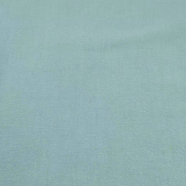 Heavy Linen Cotton Fabric, Solid, 55 in Wide - Azure