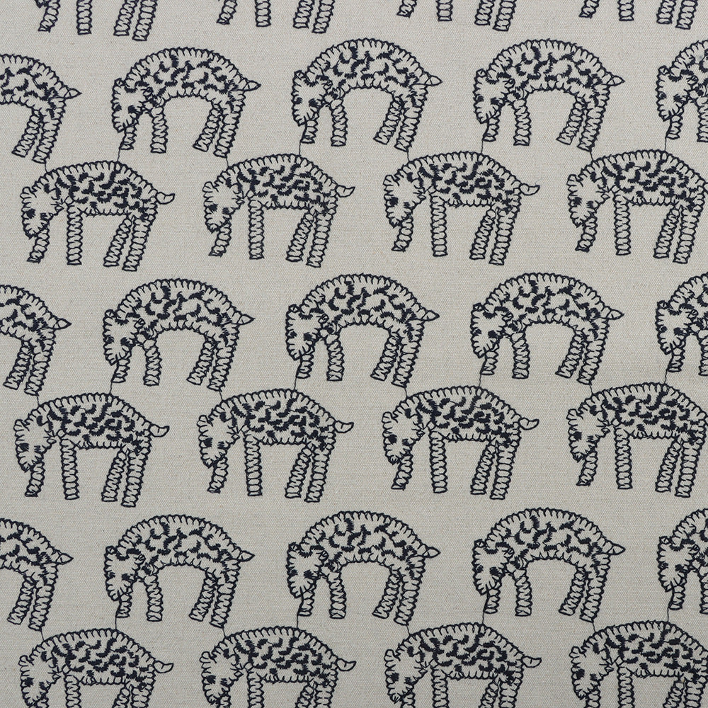 Leopard Embroidery Fabric, for Jackets, 47 in Wide - Black on Cream