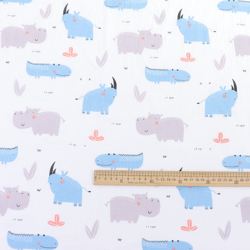 Cotton Double Gauze Fabric, Floral & novelty Prints (5) - Hippo