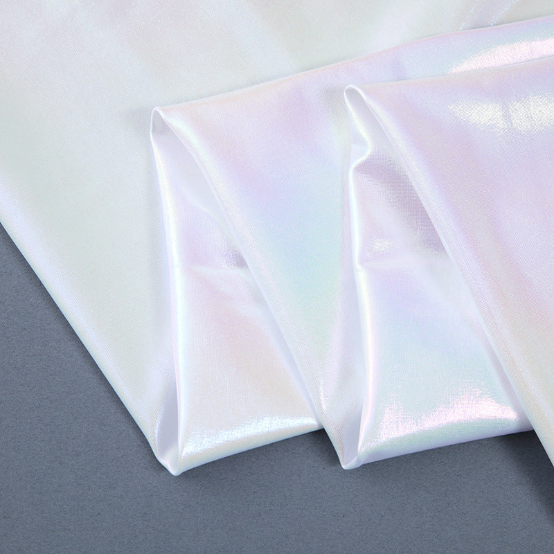 Iridescent Stretch Stage Fabric, for Backdrops & Costumes - White