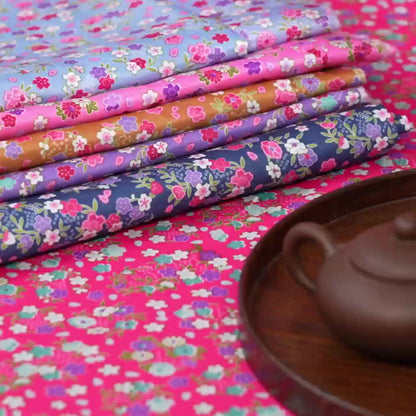 Polyester Butterfly Floral Fabric, for Bags & Picnic Crafts