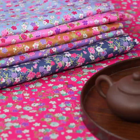 Polyester Butterfly Floral Fabric, for Bags & Picnic Crafts