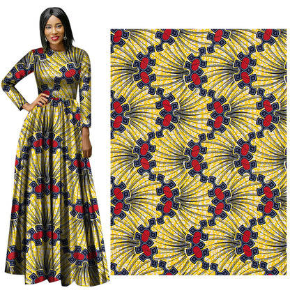 African Wax Print Fabric, Double-Sided Polyester (4 Prints)