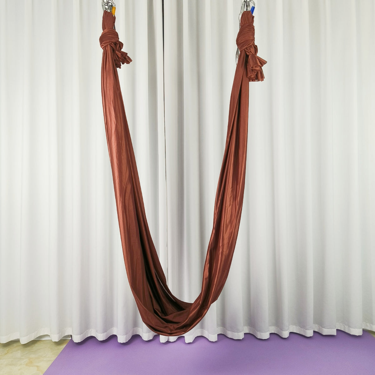 Ultra-Wide Stretch Fabric, 110 in for Aerial Yoga - Chocolate