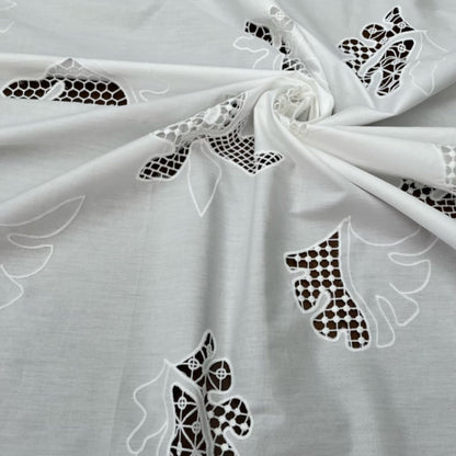 100% Cotton Embroidered Fabric, 200 g/m², 140 cm Wide, for Shirts, Jackets & Craft