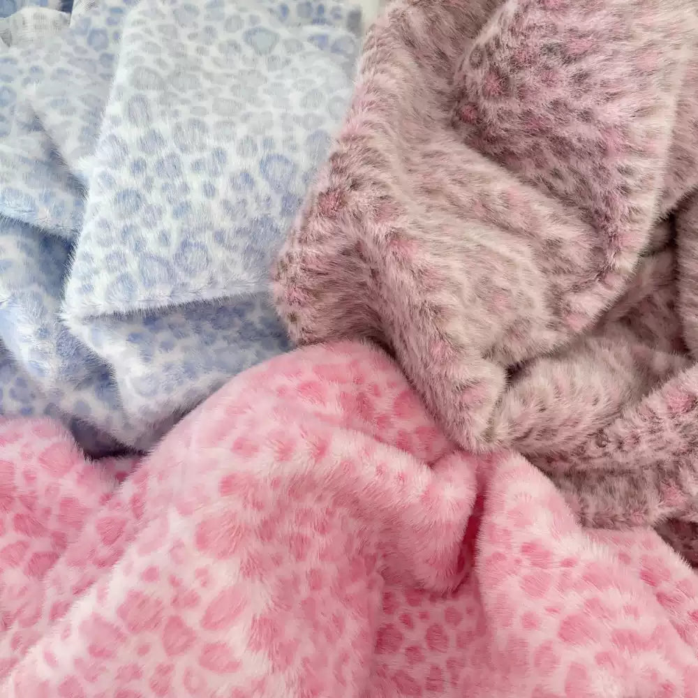 Polyester Leopard Fleece Fabric, for Cushions & Throws