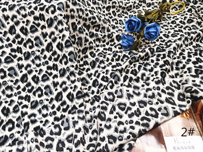 Leopard Print Chiffon Fabric, Sheer Polyester for Dresses & Scarves - Leopard 2