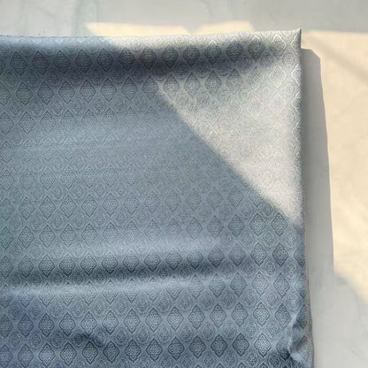 Rayon Polka Jacquard Fabric, for Hanfu & Dresses - Silver Blue