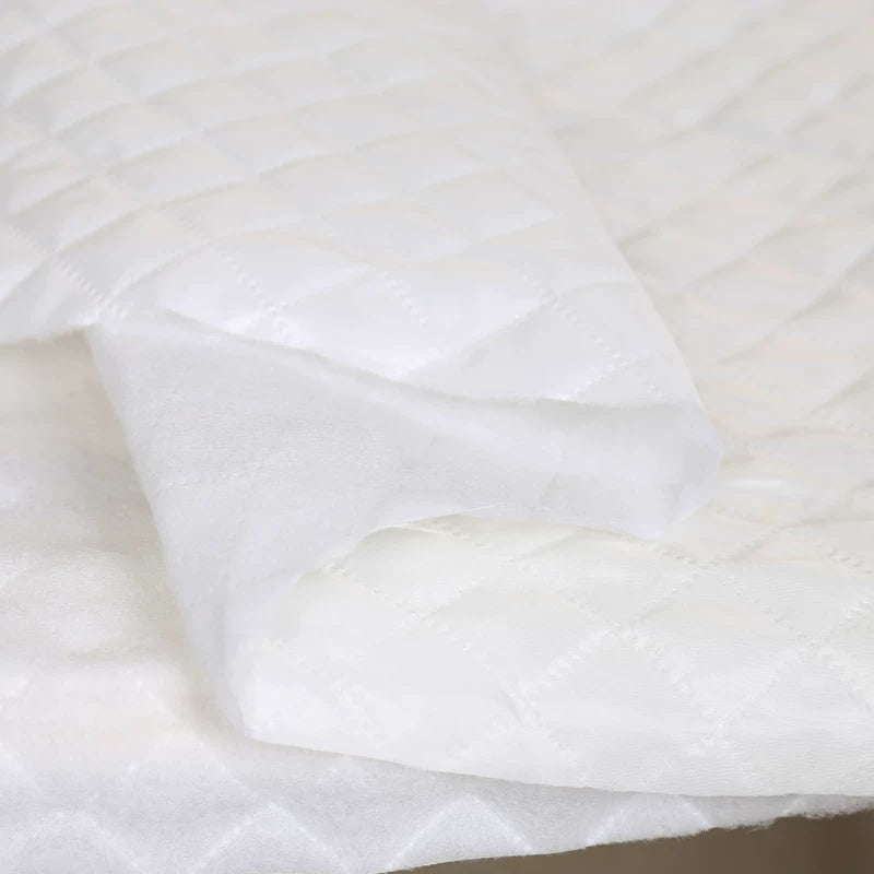 Thick Quilted Padding Fabric, Soft for Linings, 55 in Wide - White Ultra-Thin