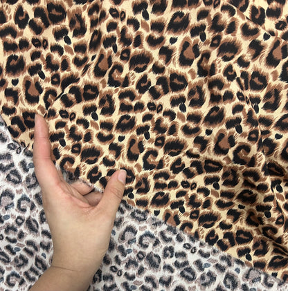 Rayon Fabric, Classic Leopard Print, for Dresses & Pants - Classic Leopard