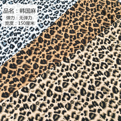Leopard Print Chiffon Fabric, Sheer Polyester for Dresses & Scarves