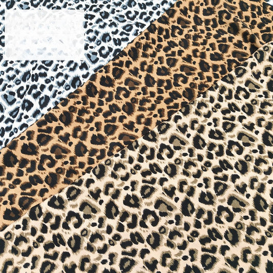 Leopard Print Chiffon Fabric, Sheer Polyester for Dresses & Scarves