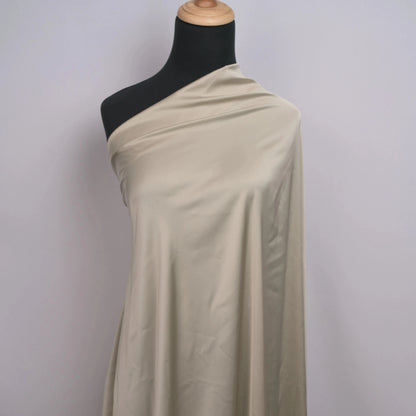 High-Stretch Satin Chiffon Fabric, 9 Colors for Loungewear, Shirts & Sleepwear - Light Khaki