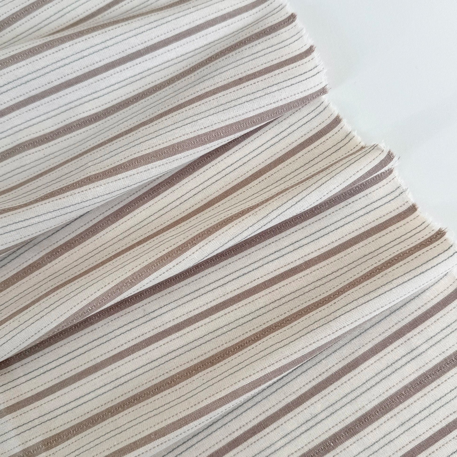 Cotton Shirting Fabric, Retro Stripe & Polka, for Shirts, Skirts & Hair Scrunchies