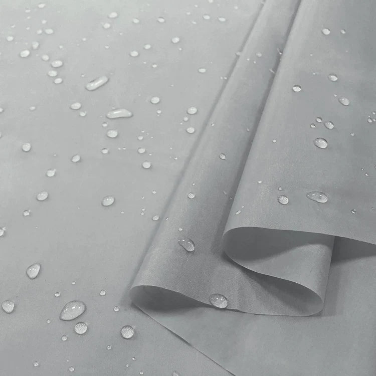 Waterproof Fabric, 150cm Polyester for Umbrellas, Tents & Curtains - Light Grey