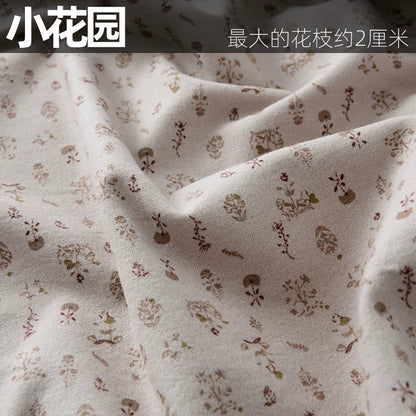 Brushed Cotton Flannel Fabric, Kids Prints, for Kids' Wear, Pajamas & DIY - Black Little Garden