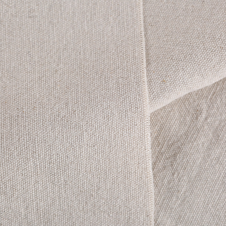 Heavy Linen Cotton Fabric, Solid, 55 in Wide