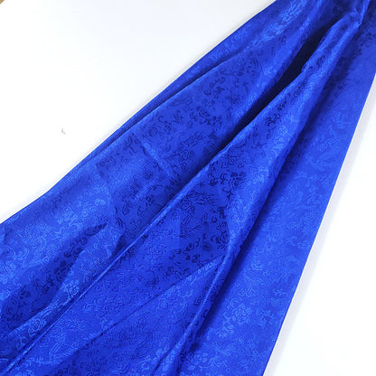 All-Over Dragon Satin Fabric By The Yard | 17 Colors, 47" Wide for Hanfu & Home Decor - Royal Blue